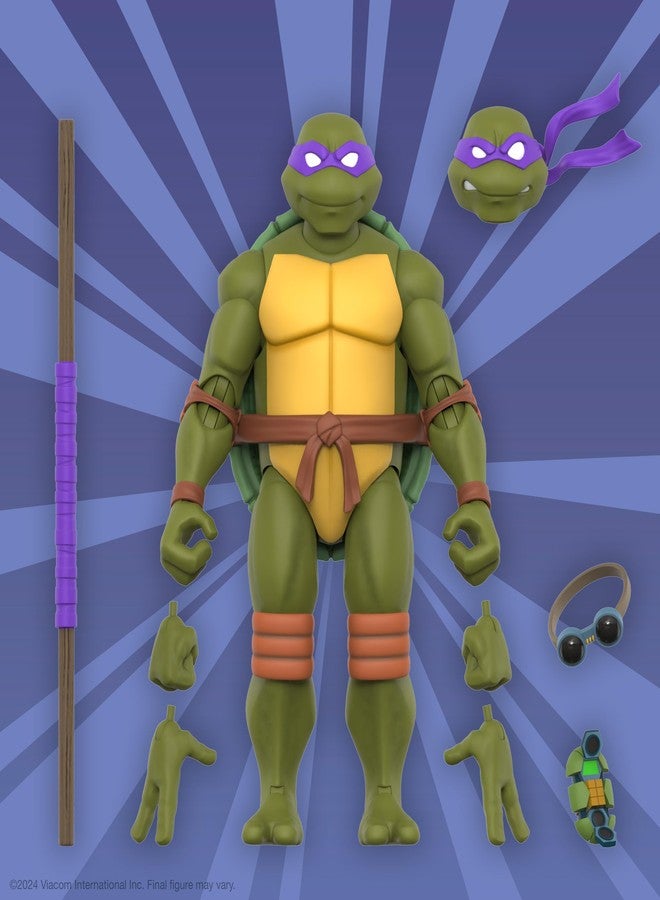 Super7 ULTIMATES! Teenage Mutant Ninja Turtles Donatello - 7" TMNT Action Figure with Accessories Classic Cartoon Collectibles and Retro Toys - Image 4